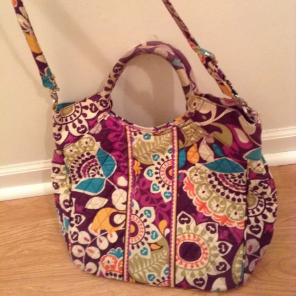 Vera Bradley Plum Crazy  two-way tote bag.
